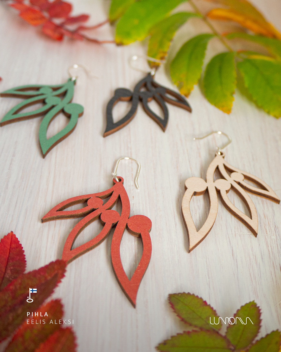 Pihla-kotimaiset koivuvanerikorvikset 29,-